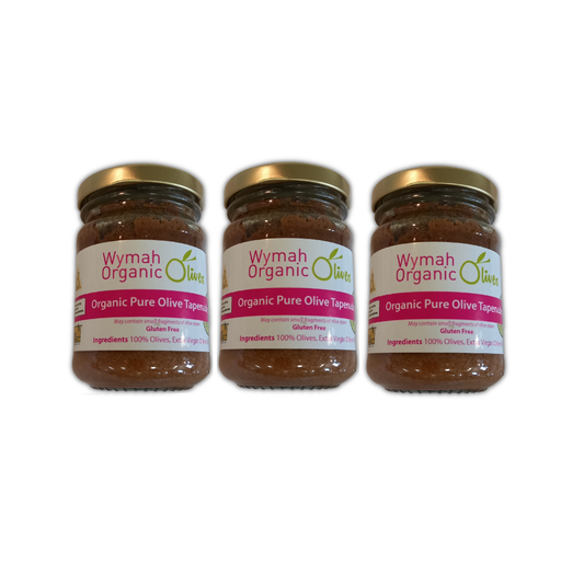 Organic Pure Olive Tapenade Pack 3 x 150g jars