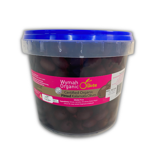 Certified Organic Pitted Kalamata Olives – 5kg tub